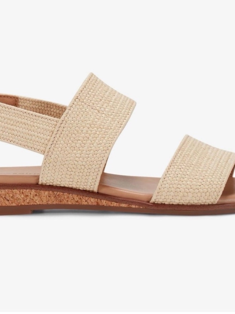 Easy Spirit Cream Woven Slingback Sandals